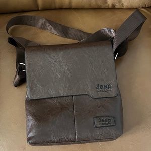 Mens Shoulder Bag Retro Leather Casual Bag Mens Leather Bag